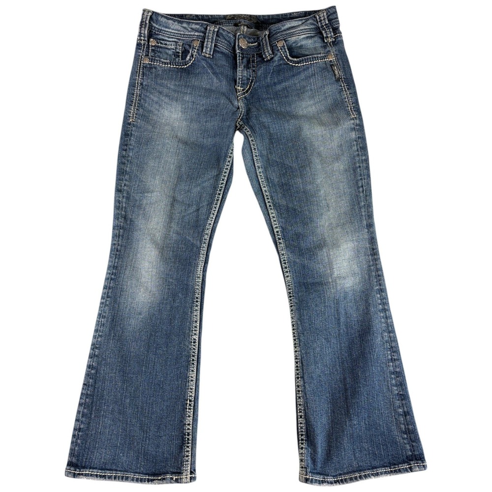 Silver Jeans Co Aiko Bootcut Womens W30 L29 Blue Midrise Faded Western Heritage